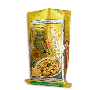 25kg customized foil laminated plastic pp woven rice basmati biryani rice bag