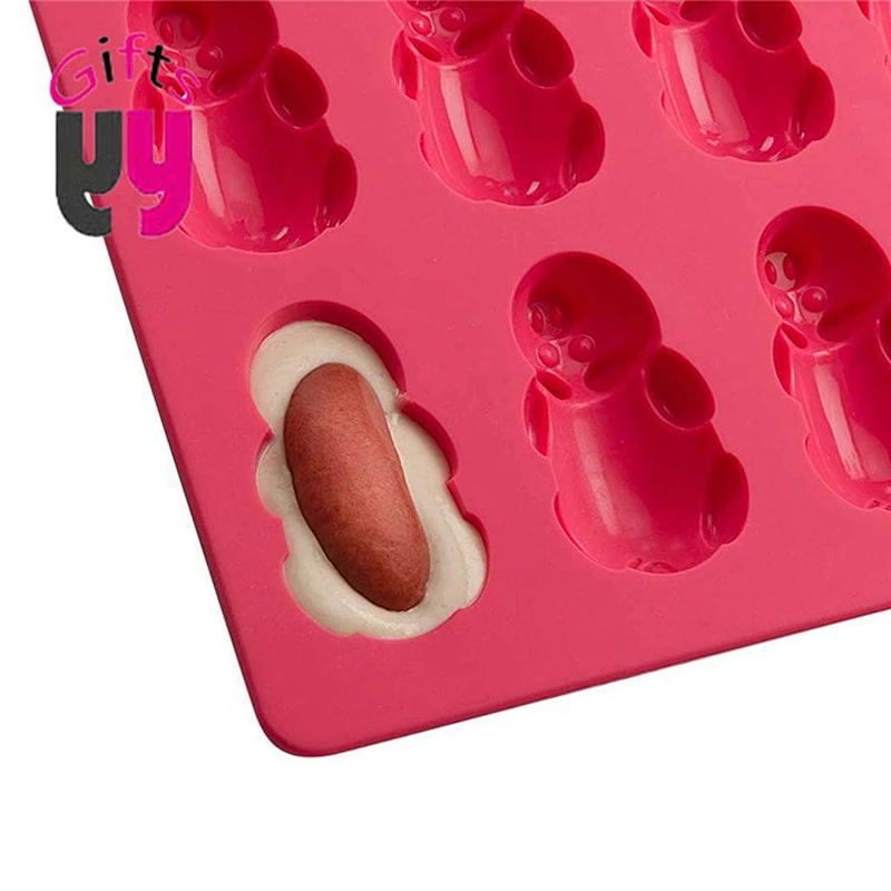 silicone mold for baking cakes 12 cavities pig shaped silicone baking mold