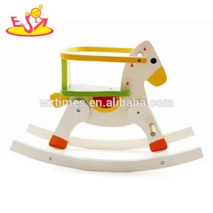 2018 wholesale new products baby wooden horse rocker funny kids wooden horse rocker best design wooden horse rocker W16D108