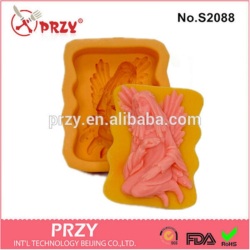 DIY handmade angel girl silicone molds for soap making/decorative custom molds