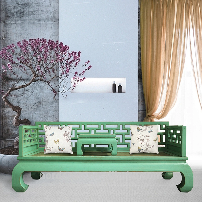 chinese antique style hand carved day bed
