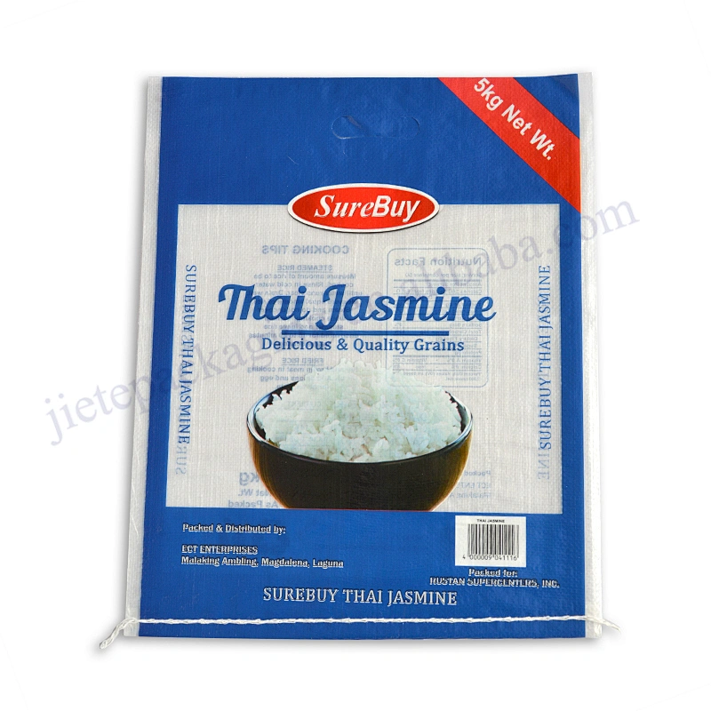 Customized design printed transparent plastic 10kg bopp laminated pp woven flour packaging bag wholesale