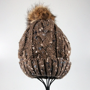 Red Colorful Customized Factory Price Funny Knit Winter Hat Pom Pom Hats
