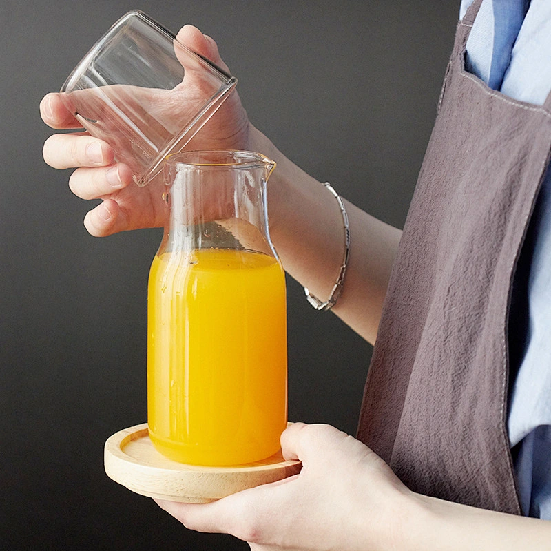 300ml 600ml Borosilicate Glass Water Bottle With A Single Cup,Breakfast Cup,Milk Cup