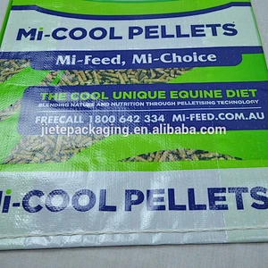 Food grade feedstuff chips packaging pp woven bag for animal feed sale