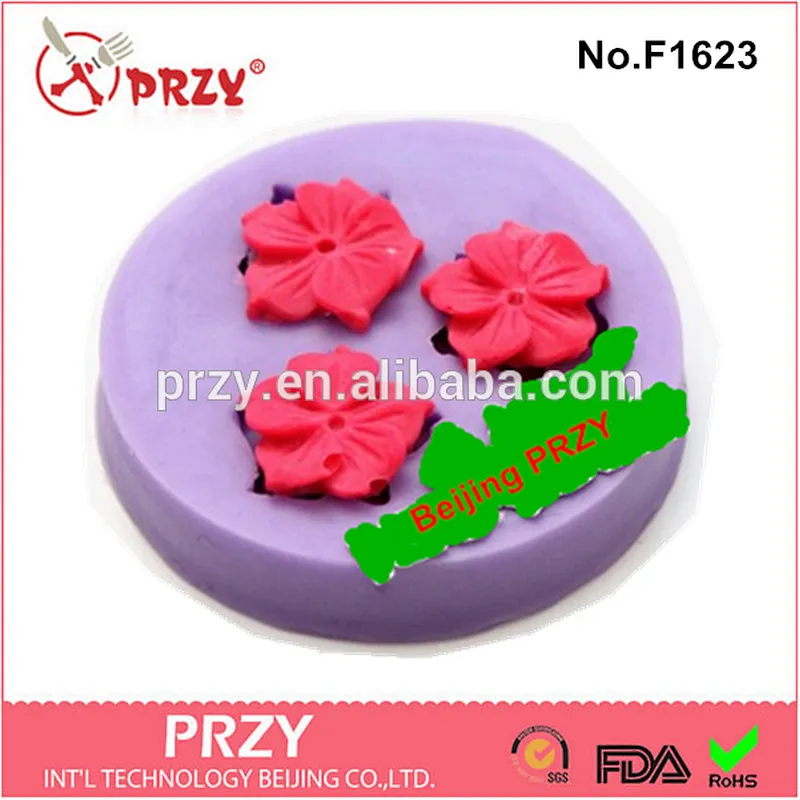 F1623 2016 new design mini resin flower silicone molds