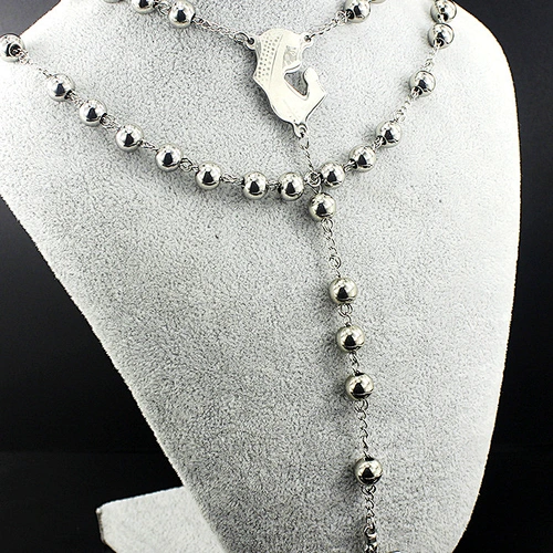 jewelry rosary necklace stainless steel chain