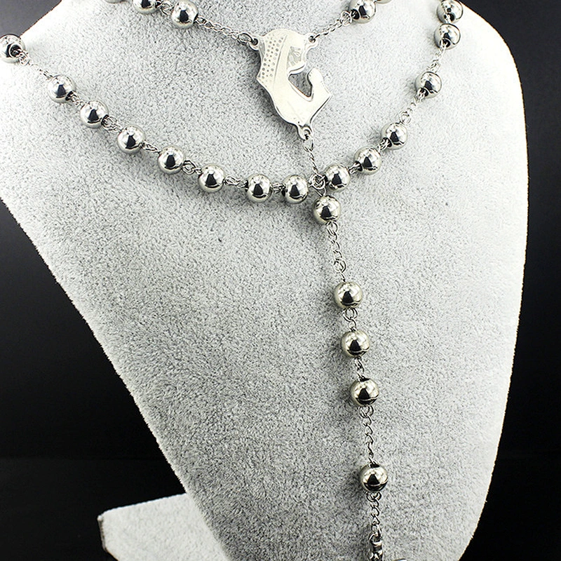 jewelry rosary necklace stainless steel chain