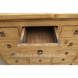 recycle pine wood chinese antique style medicine cabinet