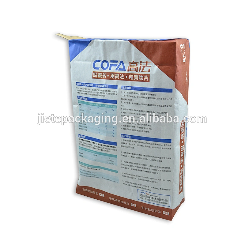 Kraft paper seed, mortar, putty, glue bag stand up pouch