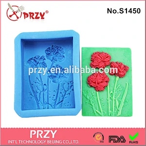 wholesale flower shaped handmade silicone soap mold , wholesale silicone soap molds