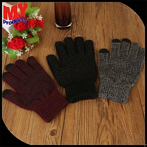 Top sales warm wholesale cotton knitted winter gloves