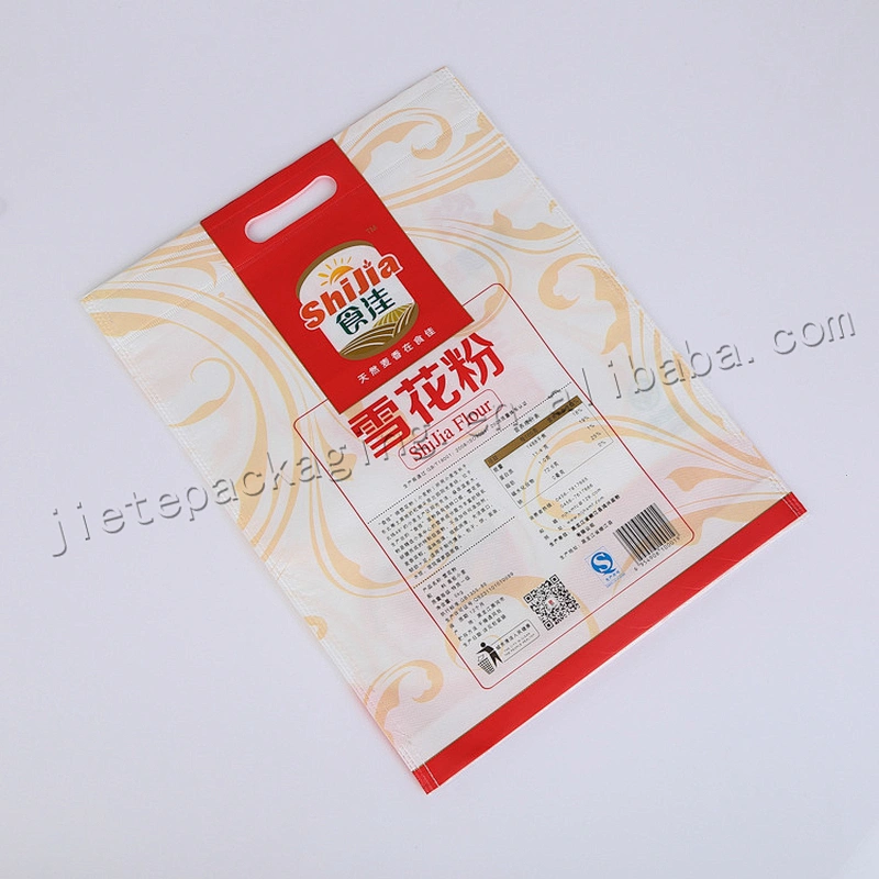 Customized laminated food packaging non woven loop handle bags