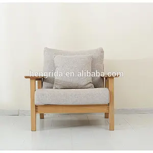 solid oak detachable washing single seater sofa