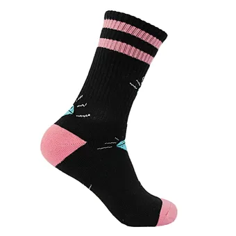 Custom Men's Design Athletic Fashion Design Athletic  Cartoon Jacquard Cotton Sport Skat Socks Custom Wholesale