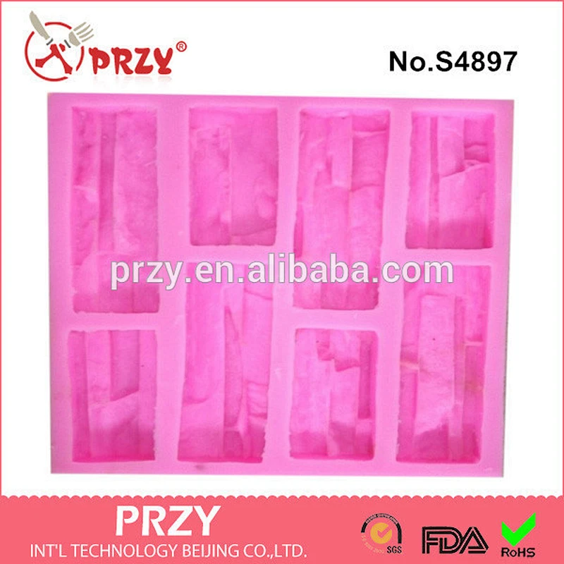 S4897 Cultural stone silicone soap mold 3d silicone handmade mold for soap food grade silicone molds
