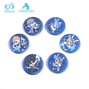 Factory made Custom Design Tinplate badge laser printing LOGO pin badges