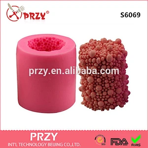 Bubble shape silicone mold for soap cylinder-shaped silicone mold