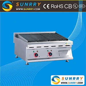Commercial electric barbecue lava rock grill machine and lava rock broiler