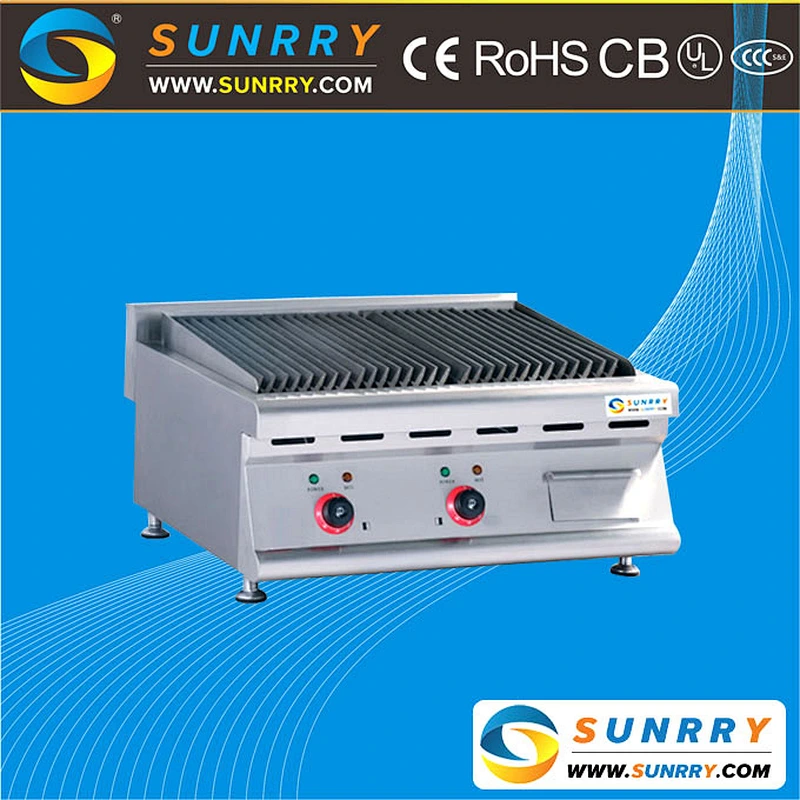 Commercial electric barbecue lava rock grill machine and lava rock broiler