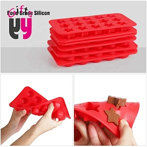 BPA free chocolate Jelly bean star shell heart molds silicone 3d silicone mold