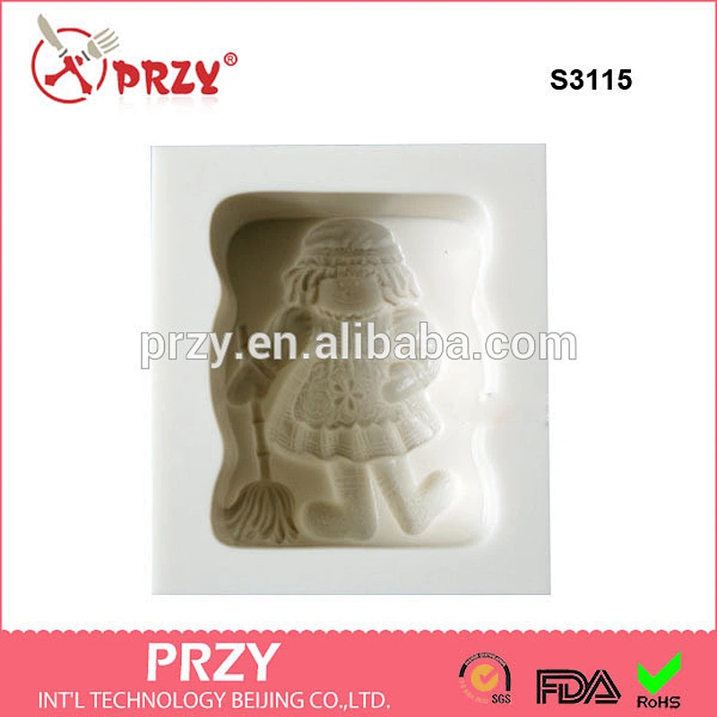 S3115 Country Doll Girl Silicone Soap Mold/ silicone mold
