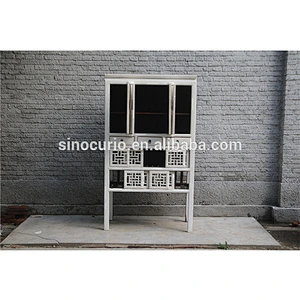antique Chinese reproduction kitchen carving cabinet cupboard furniture