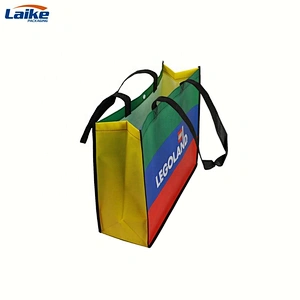 Reusable Waterproof Grocery PP Non woven Laser Tote Bags Shopping  Gift Bag fabric carry bag