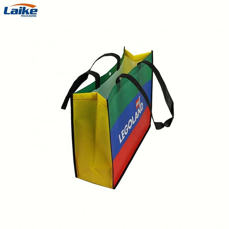 Reusable Waterproof Grocery PP Non woven Laser Tote Bags Shopping  Gift Bag fabric carry bag