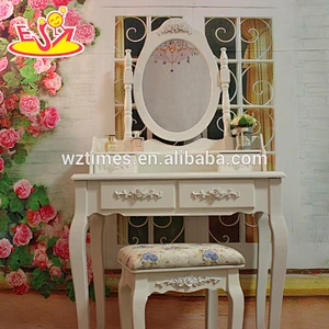 2018 New design wooden bedroom vanity solid wooden youth bedroom vanity top sale wooden bedroom vanity W08H058