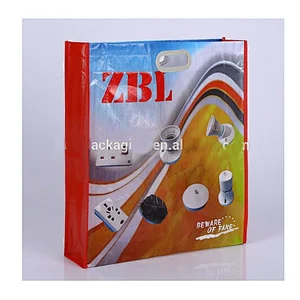 Custom low price laminated color printing non woven bag for shopping