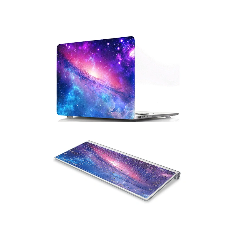 2 in1 Sky Pattern PC Hard Case and Silicone Keyboard Cover for Mac Pro13