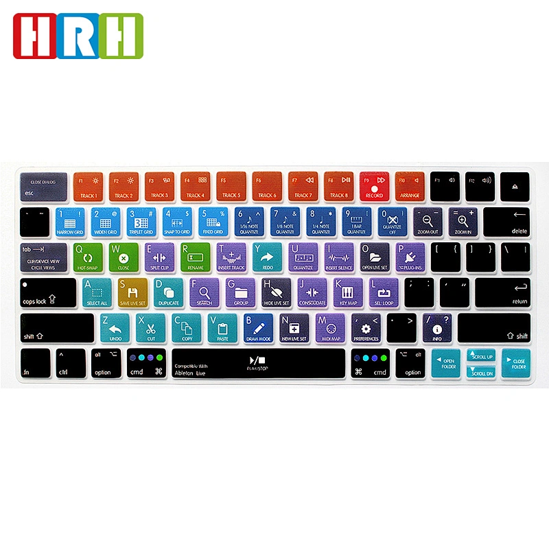 Waterproof Ableton Live Custom shortcuts skin oem hotkeys keyboard covers Silicone Keyboard Protective Film For magic