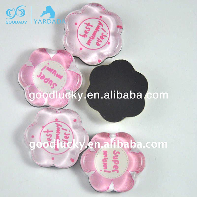custom button fridge glass magnets /round fridge crystal magnets