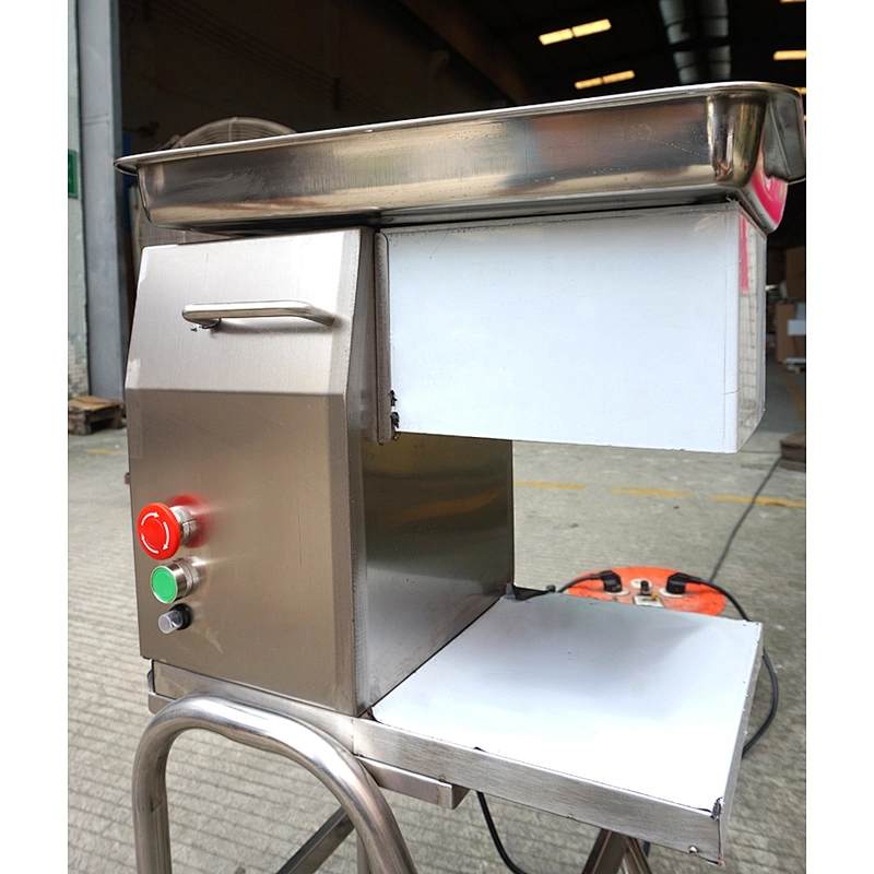 Commercial Automatic Electric Fresh Meat Cutting Machine and Meat Slicer Available to Cube or Strip and Cut Third Time to Dice