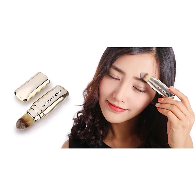 Natural Maker Retractable Portable Soft Foundation Makeup Brush Concealer Brush With Cap