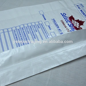 PP woven bag for packing frozen seafoods with printing