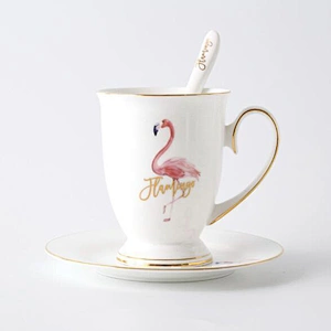Exquisite Ceramic Cup with Handle Customized Logo Water Coffee Mug Free Sample Factory in-stock Cup Creative