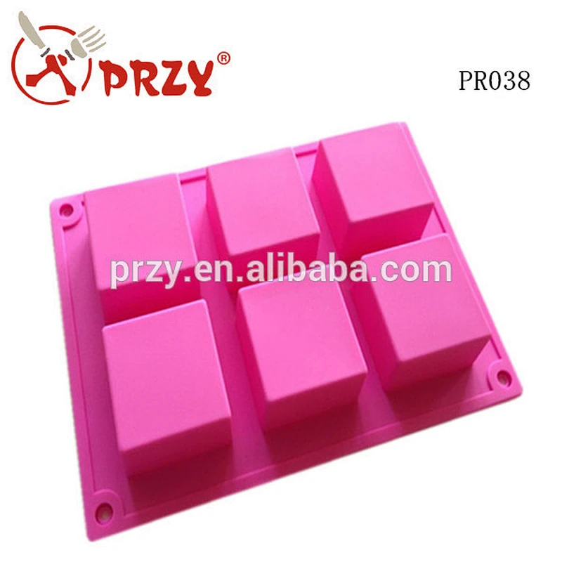 PR038 square shape silicone soap mold , Cheap Price Simply Silicone Fondant Cake Mold