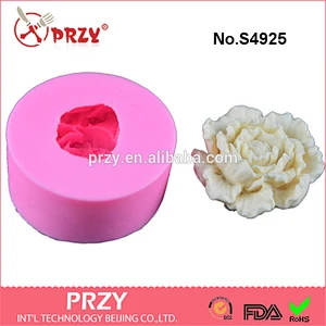 S4925 Peony 3d silicone soap mold silicone molds handmade soap molds
