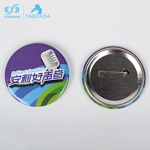 Fashion custom metal tin badge for promotion,Printing Tinplate Metal Badge