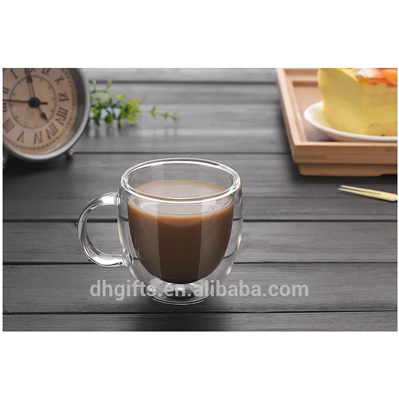 China wholesale 150ML borosilicate hand blown double wall glass