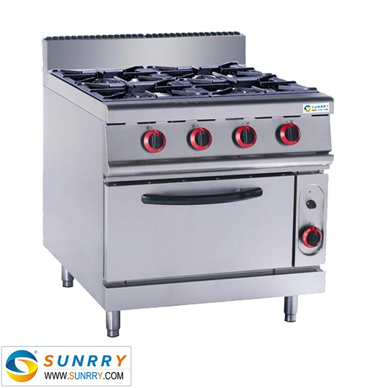 High quality kitchen equipment stainless steel gas cooker grid with electric oven China