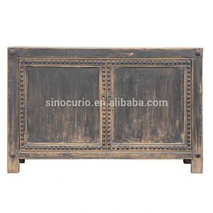 china wholesale antique furniture distressed black shoe rack cabinet
