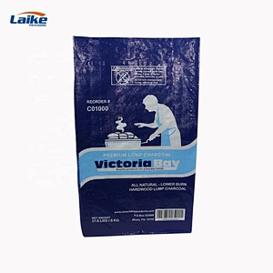 Manufacturer Custom Printing 2 Layer gravure printing pp woven Charcoal packing Bags 5kg 10kg