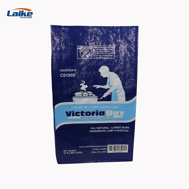 Manufacturer Custom Printing 2 Layer gravure printing pp woven Charcoal packing Bags 5kg 10kg