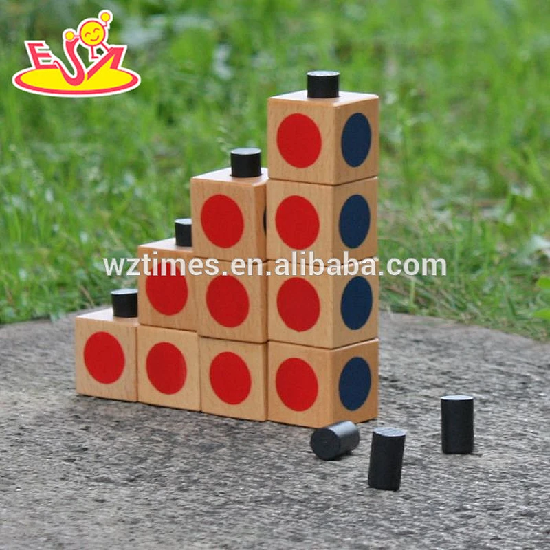 2018 wholesale baby wooden educational building blocks, new design wooden educational building blocks W13A113