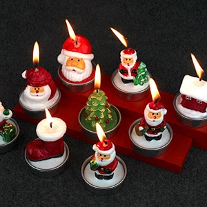 China Suppliers in Stock Promotional Christmas Candle Hotel Canteen Home Party Christmas Crafts Creative Christmas Ornament