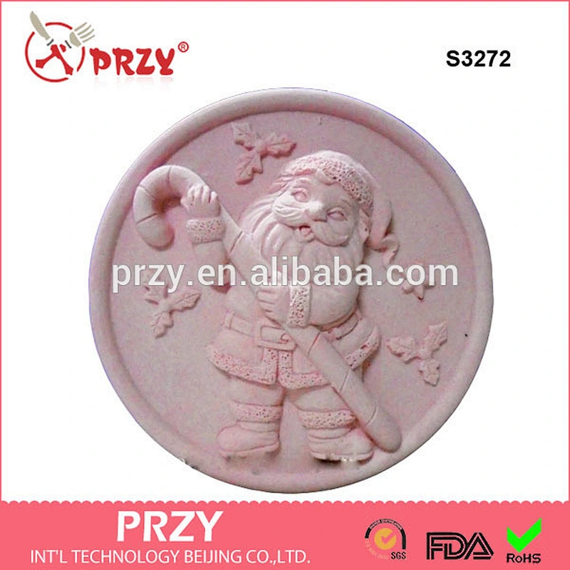 S3272 Christmas Santa and the Candy Cane handmade soap silicone molds