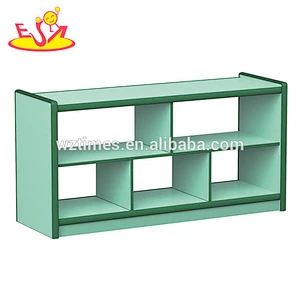 Wholesale nursery school small wooden book cabinet high quality home wooden book cabinet for sale W08C191